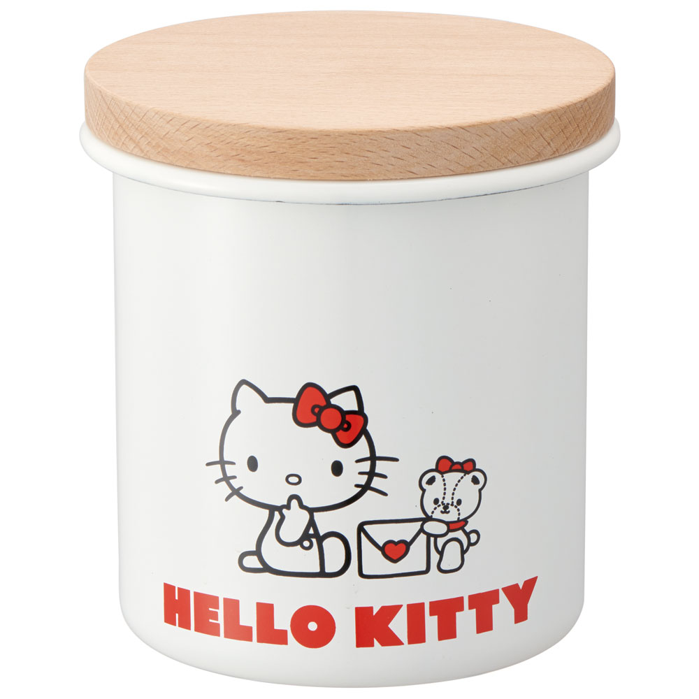 【送料無料】キャニスター ホーロー 木蓋 750ml 保存容器 おしゃれ かわいい ホウロウ ほうろう スケーター enc8