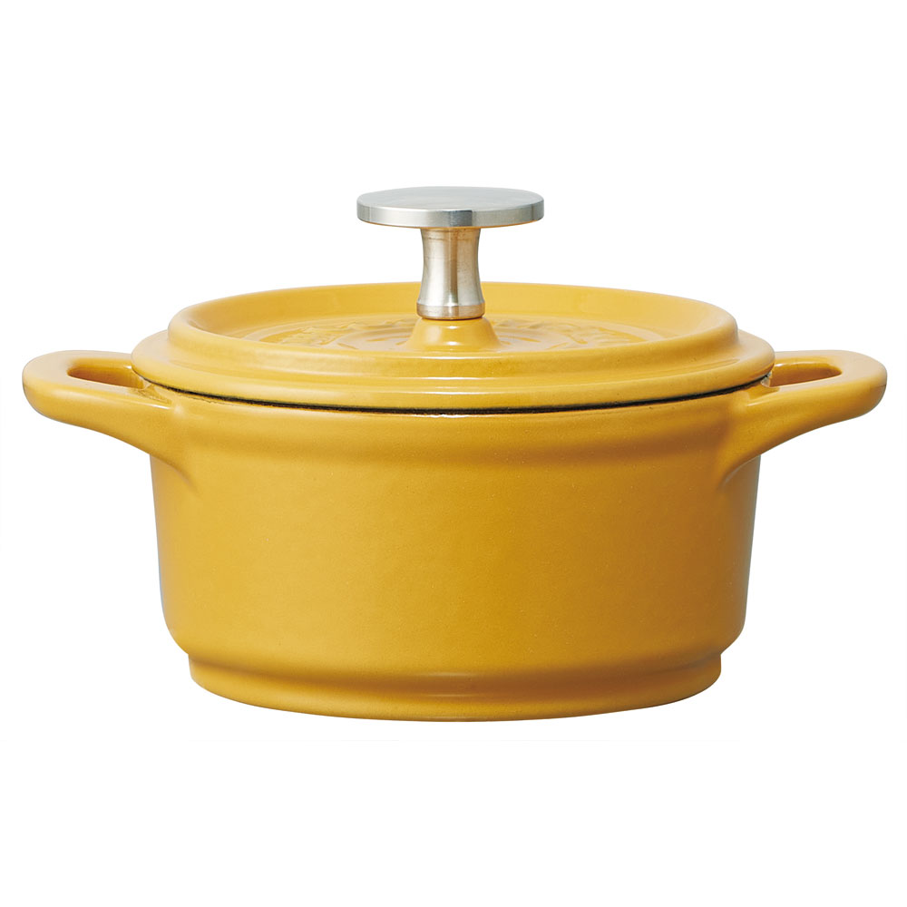 【送料無料】ココット鍋 12cm 鍋 なべ 鋳鉄 両手鍋 調理 料理 調理器具 スケーター skater INCT12N パンプキンイエロー 黄色 イエロー