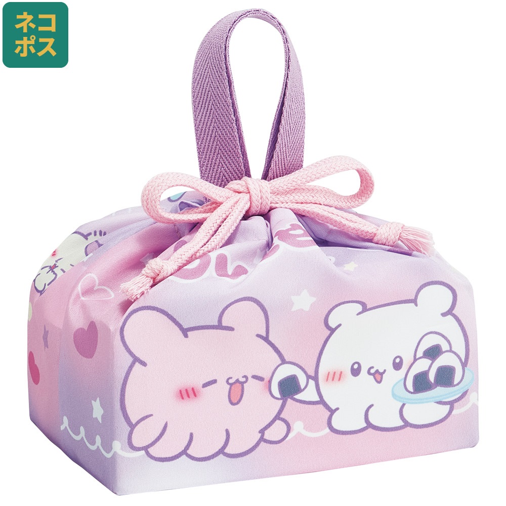 【メール便対象品】 お弁当袋 幼稚園 キャラクター ランチ巾着 子供 巾着袋 小学生 小 きんちゃく袋 skater スケーター KB7S らぶい～ず ラブイーズ すもっぴ ぴょんちー グッズ