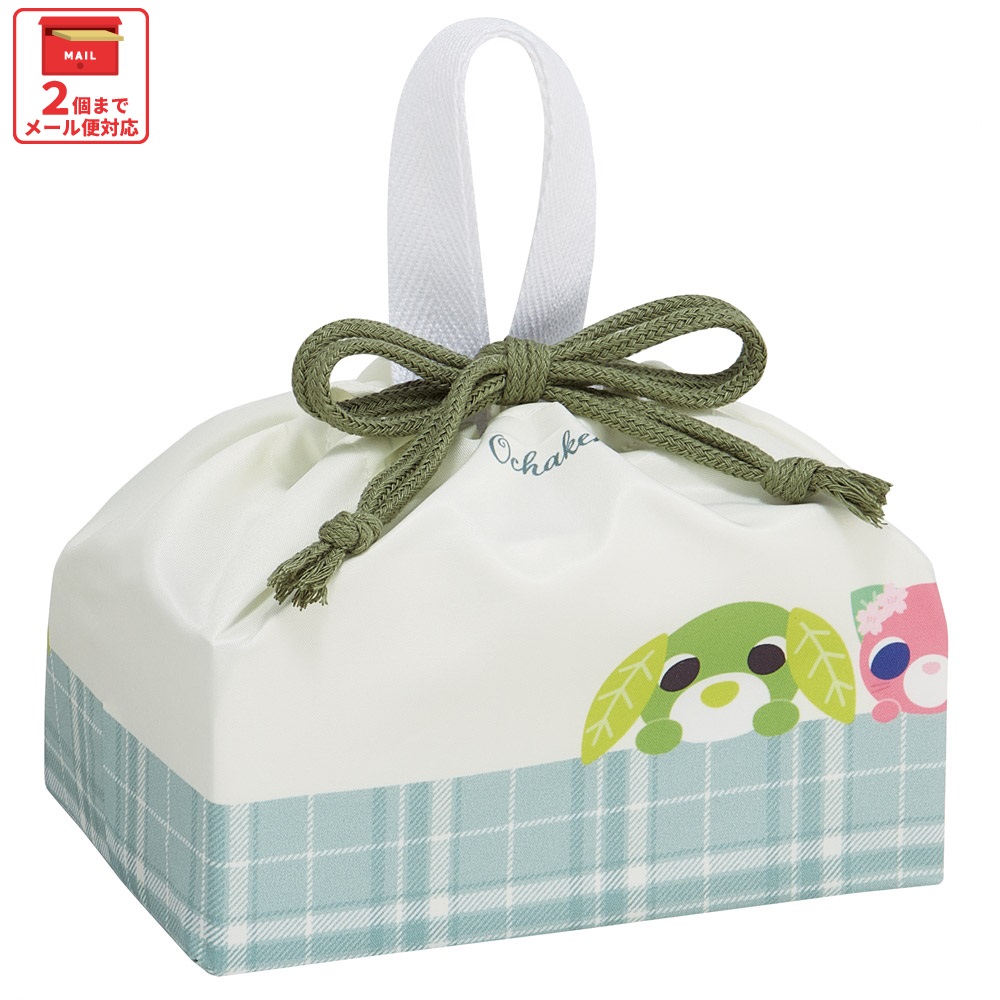 【メール便対象品】 スケーター お弁当袋 幼稚園 キャラクター ランチ巾着 巾着袋 日本製 小学生 きんちゃく袋 skater KB7SN お茶犬 リョク 緑茶犬 サクラ さくら茶猫 グッズ【子供 お弁当入れ お弁当箱入れ お弁当巾着袋 マチ付き】