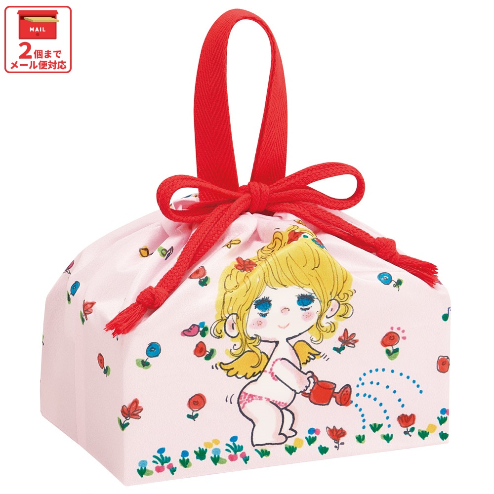 【メール便対象品】 スケーター お弁当袋 幼稚園 キャラクター ランチ巾着 巾着袋 日本製 小学生 きんちゃく袋 skater KB7SN 水森亜土 かわいい グッズ【子供 お弁当入れ お弁当箱入れ お弁当巾着袋 マチ付き】