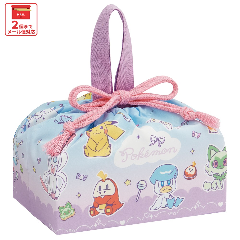 スケーター お弁当袋 幼稚園 キャラクター ランチ巾着 巾着袋 日本製 小学生 きんちゃく袋 skater KB7SN ポケットモンスター ポケモン ピカチュウ ファンシー【子供 お弁当入れ お弁当箱入れ お弁当巾着袋 マチ付き】