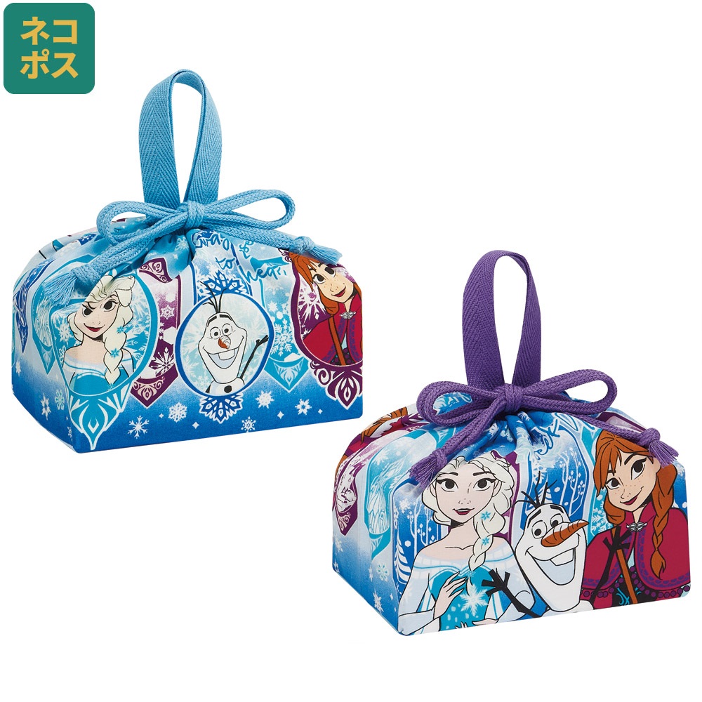 【メール便対象品】 お弁当袋 2枚 セット 幼稚園 キャラクター ランチ巾着 子供 巾着袋 小学生 2枚入 skater スケーター KB7W アナと雪の女王 25年 アナ雪 ディズニー 女の子 女子