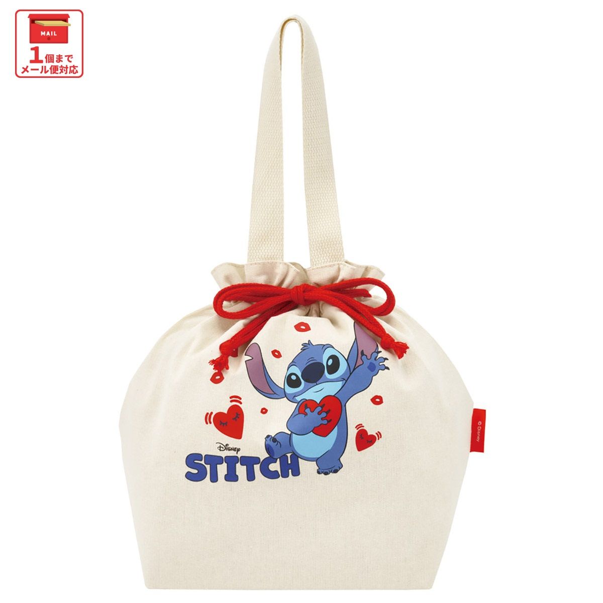 スケーター ランチバッグ 巾着型 保冷 ランチ バッグ かばん 弁当 かわいい おしゃれ skaer KBCB8 リロ＆スティッチ スティッチ ディズニー 男子 女子【お弁当 カバン キャラクター 可愛い】