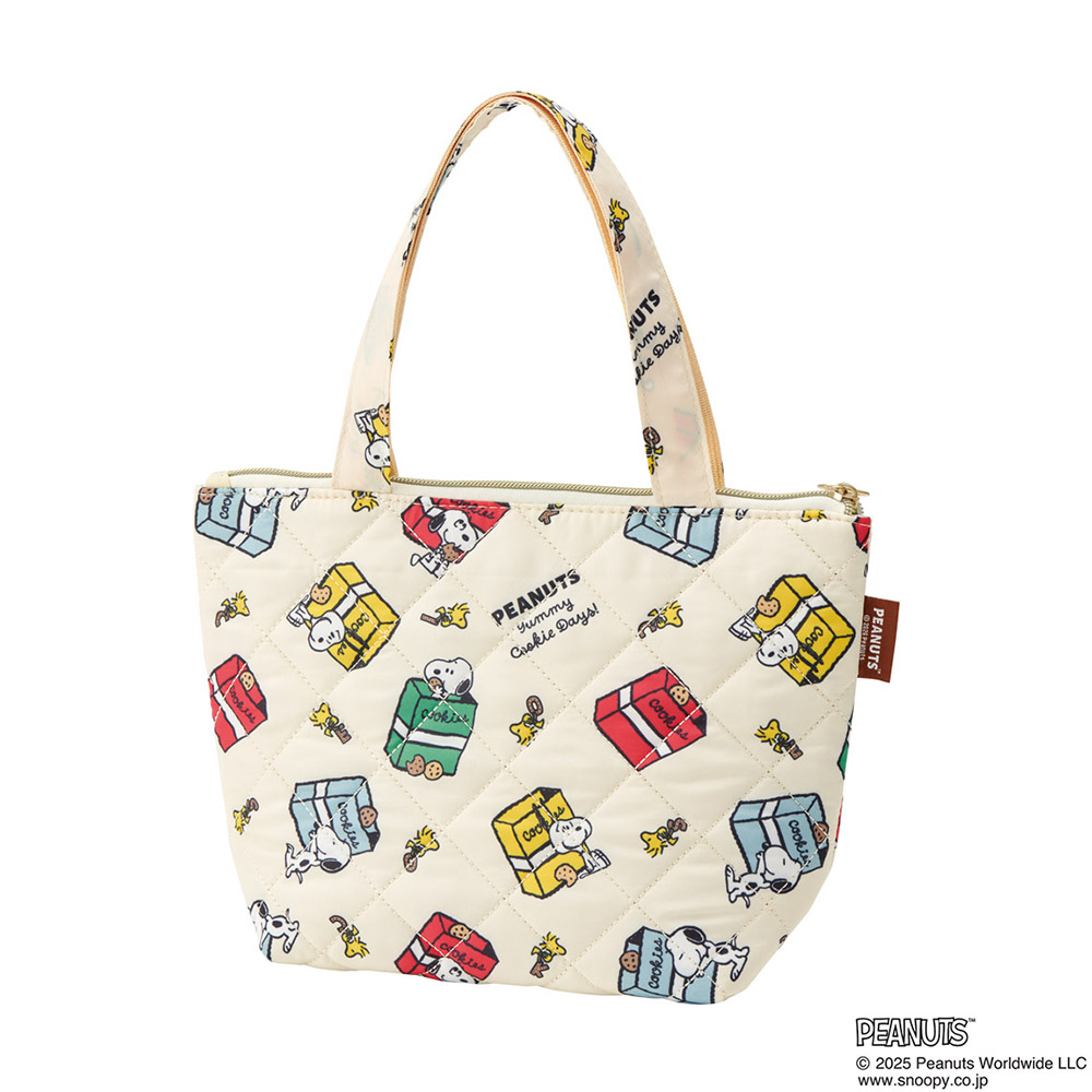 スケーター キルト生地 保冷 ランチ トート バッグ かばん カバン キャラクター おしゃれ skater KBCT9 スヌーピー クッキー SNOOPY ピーナッツ 女性【可愛い お弁当バッグ 弁当箱入れ】