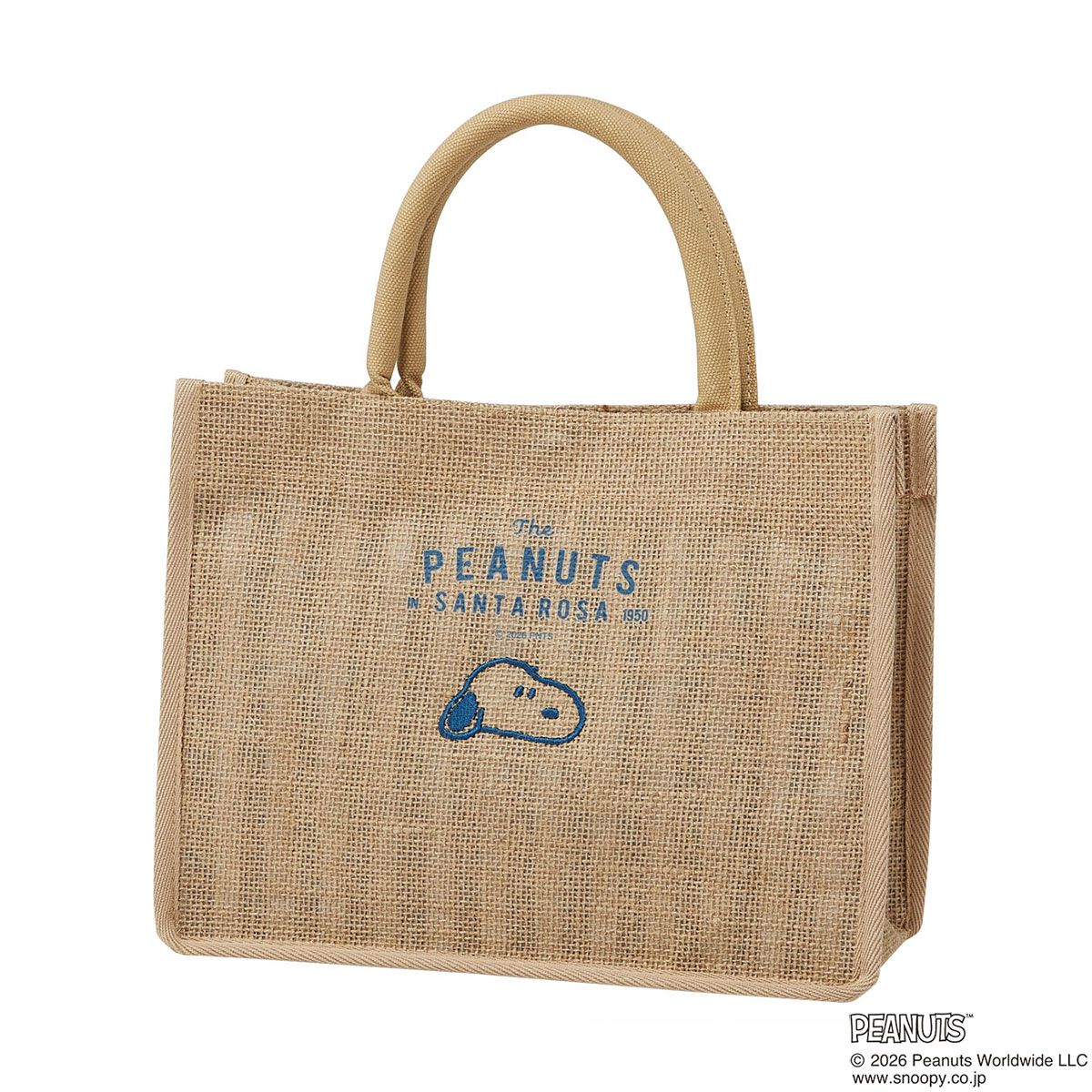 スケーター ジュート ランチバッグ 麻 バッグ かばん お弁当 ランチ おしゃれ かわいい skater KBJ7 スヌーピー SNOOPY ピーナッツ 女性 レディース【手提げかばん てさげ 可愛い】