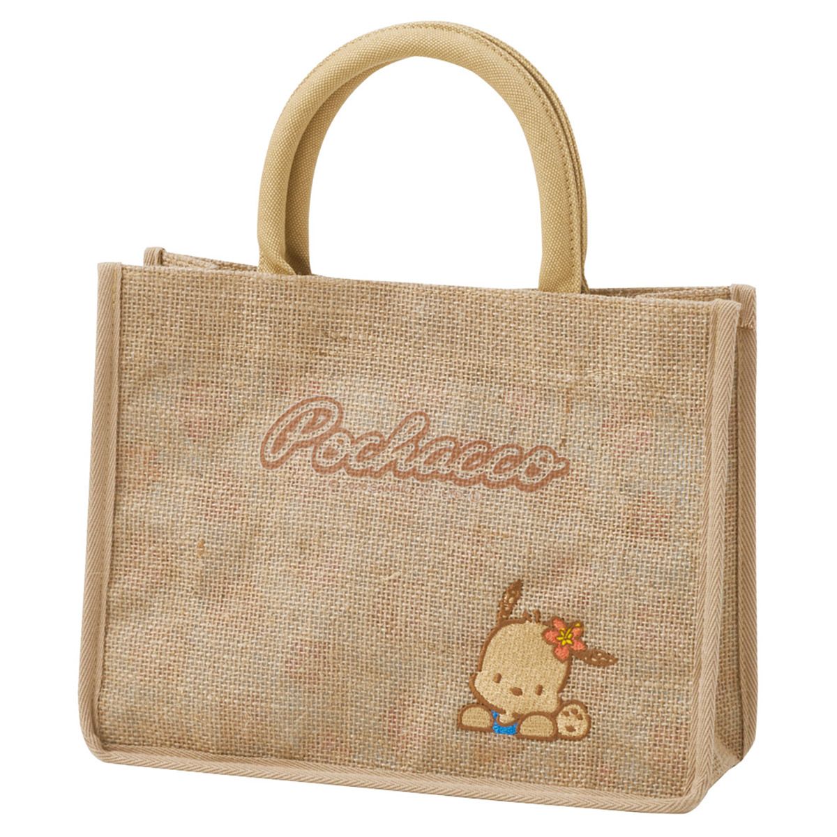 スケーター ジュート ランチバッグ 麻 バッグ かばん お弁当 ランチ おしゃれ かわいい skater KBJ7 日焼け ポチャッコ サンリオ キャラクター 女の子【手提げかばん てさげ 可愛い】