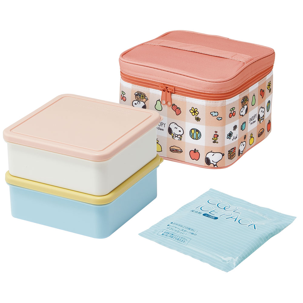 【送料無料】ピクニック ランチボックス ピクニックセット お弁当箱 ファミリーサイズ 保冷剤 バッグ スケーター KCPC2 スヌーピー snoopy ピーナッツ 女性 レディース【大容量 セット 行楽 弁当箱 アウトドア 保冷バッグ】