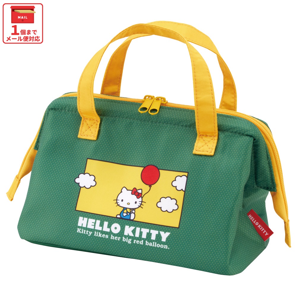 【メール便対象品】 スケーター ランチバッグ お弁当 保冷バッグ 保温保冷 がま口 おしゃれ skater KGA1 ハローキティ レトロ 25年 キティちゃん サンリオ 女の子【ランチバック おしゃれ かわいい 保温バッグ 保冷バッグ キャラクター】