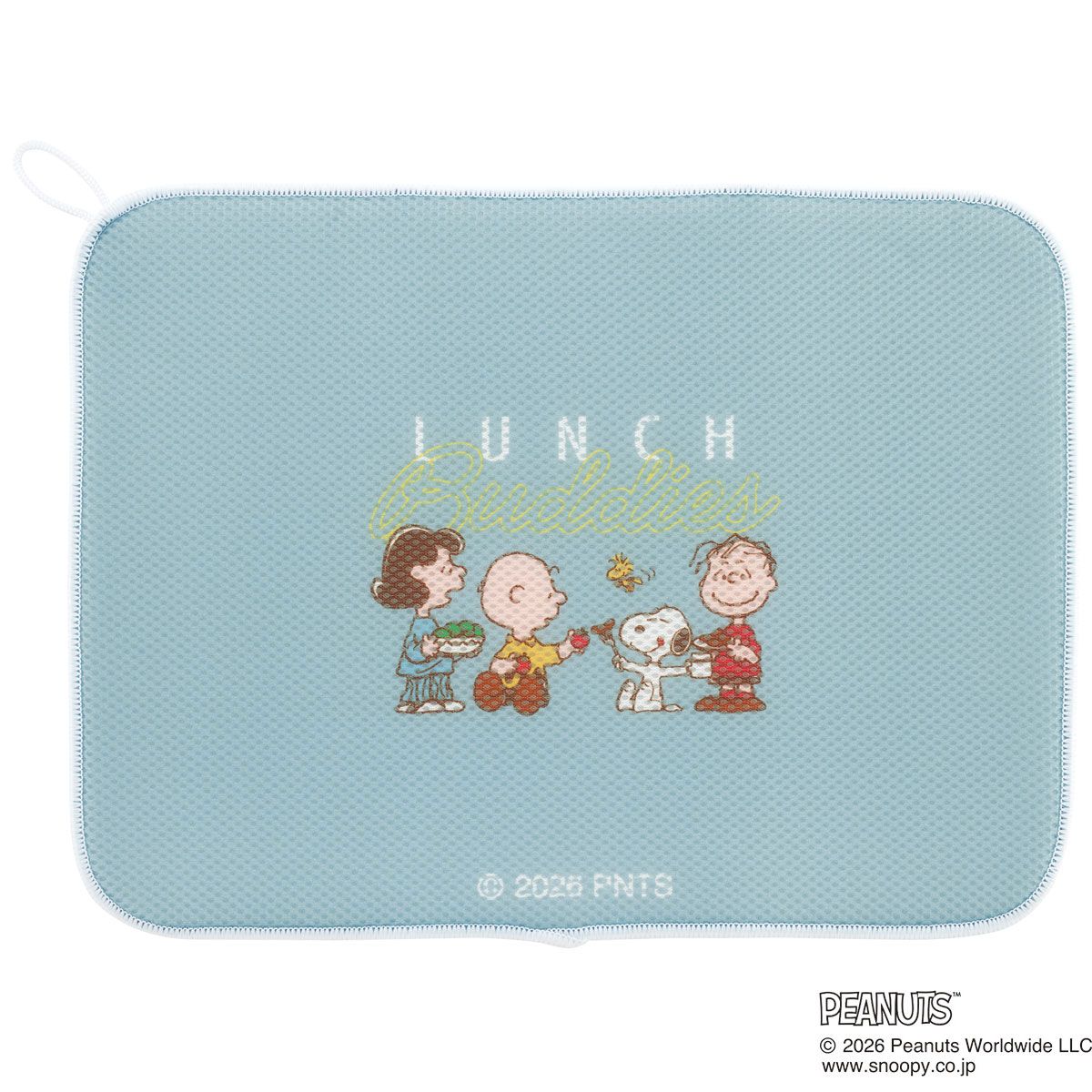 スケーター 水切りマット キッチンマット 吸水マット 食器乾燥 速乾 メッシュ ループ付 skater KM1 スヌーピー ランチ SNOOPY ピーナッツ【キッチン グッズ かわいい キャラクター】
