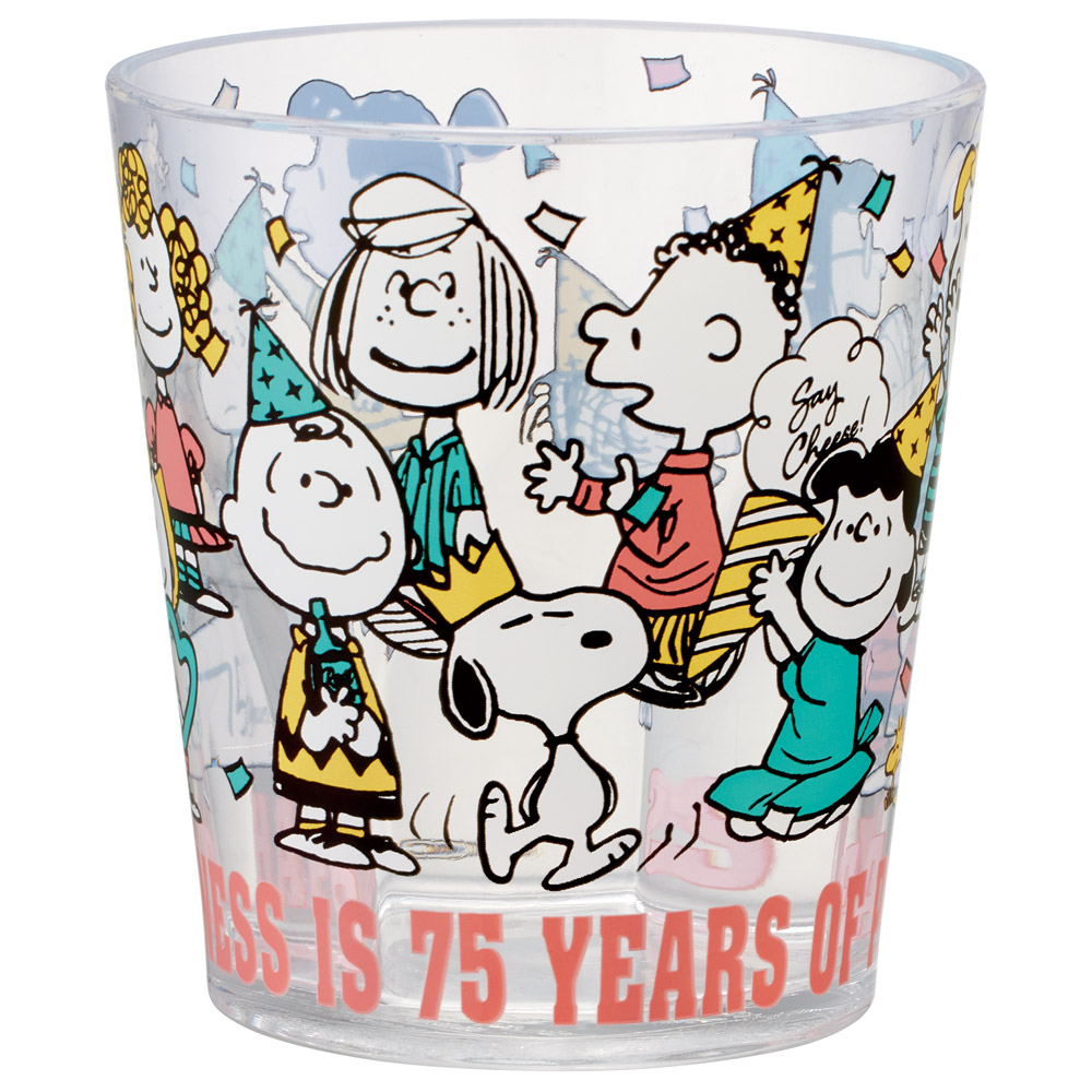 スケーター アクリル コップ 割れにくい 280ml プラスチック 子供 子ども キッズ キャラクター skater KSA4 スヌーピー PEANUTS 75th Anniversary SNOOPY【アクリルコップ 洗面所 食器 タンブラー 透明 クリア】