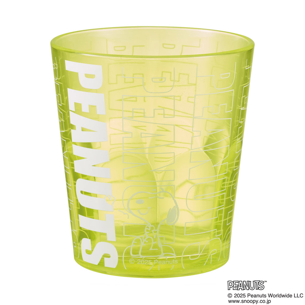 スケーター アクリル コップ 割れにくい 280ml プラスチック 子供 キッズ キャラクター skater KSA4J スヌーピー ネオンカラー イエロー SNOOPY ピーナッツ【透明 クリア アクリルコップ 洗面所 タンブラー】