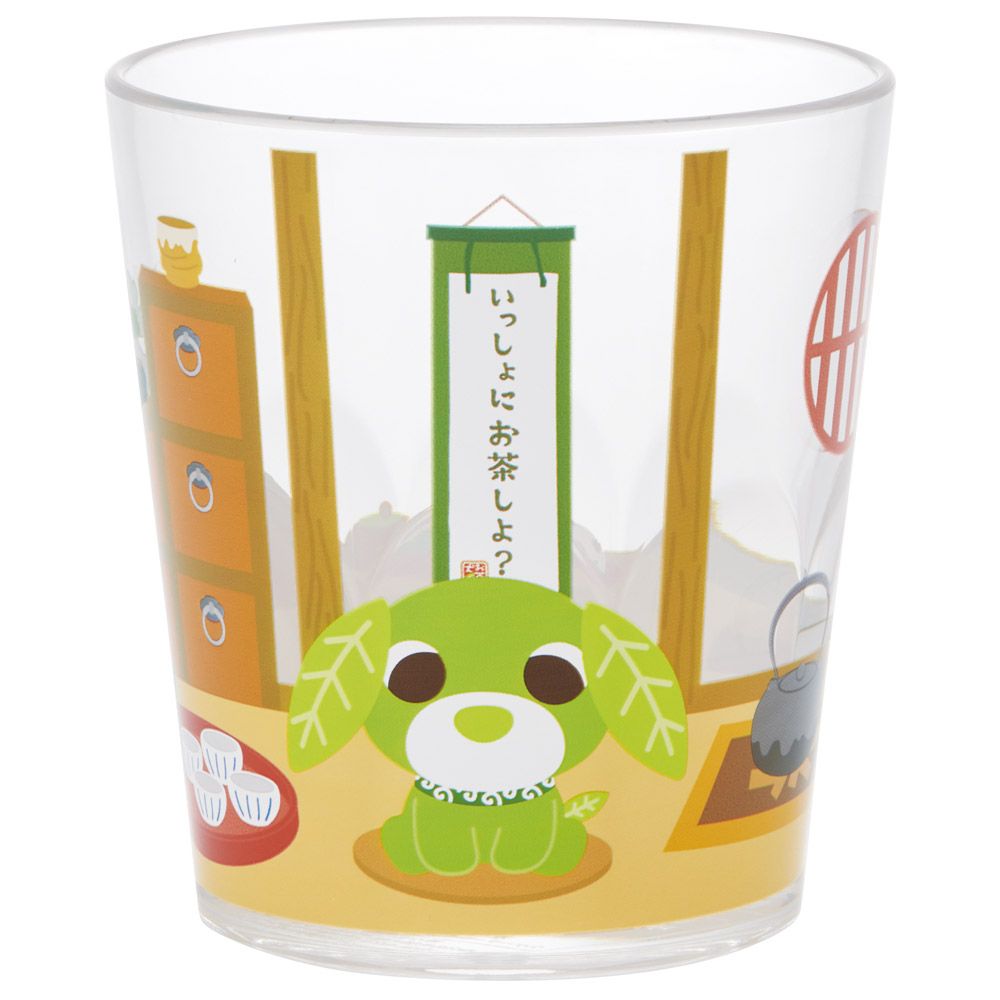 スケーター アクリル コップ 割れにくい 280ml プラスチック 子供 キッズ キャラクター skater KSA4J お茶犬 リョク 部屋 緑茶犬 グッズ【透明 クリア アクリルコップ 洗面所 タンブラー】