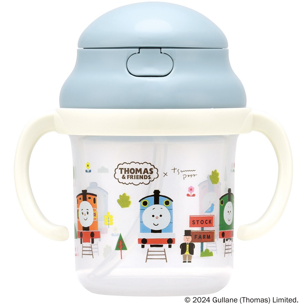 ストローマグ 230ml 両手 ストロー マグ ベビーマグ ワンタッチ キャラクター skater スケーター KSH2 トーマス×つむぱぱ きかんしゃトーマス 男の子【かわいい 8ヶ月 ベビー コップ カップ ストローボトル】