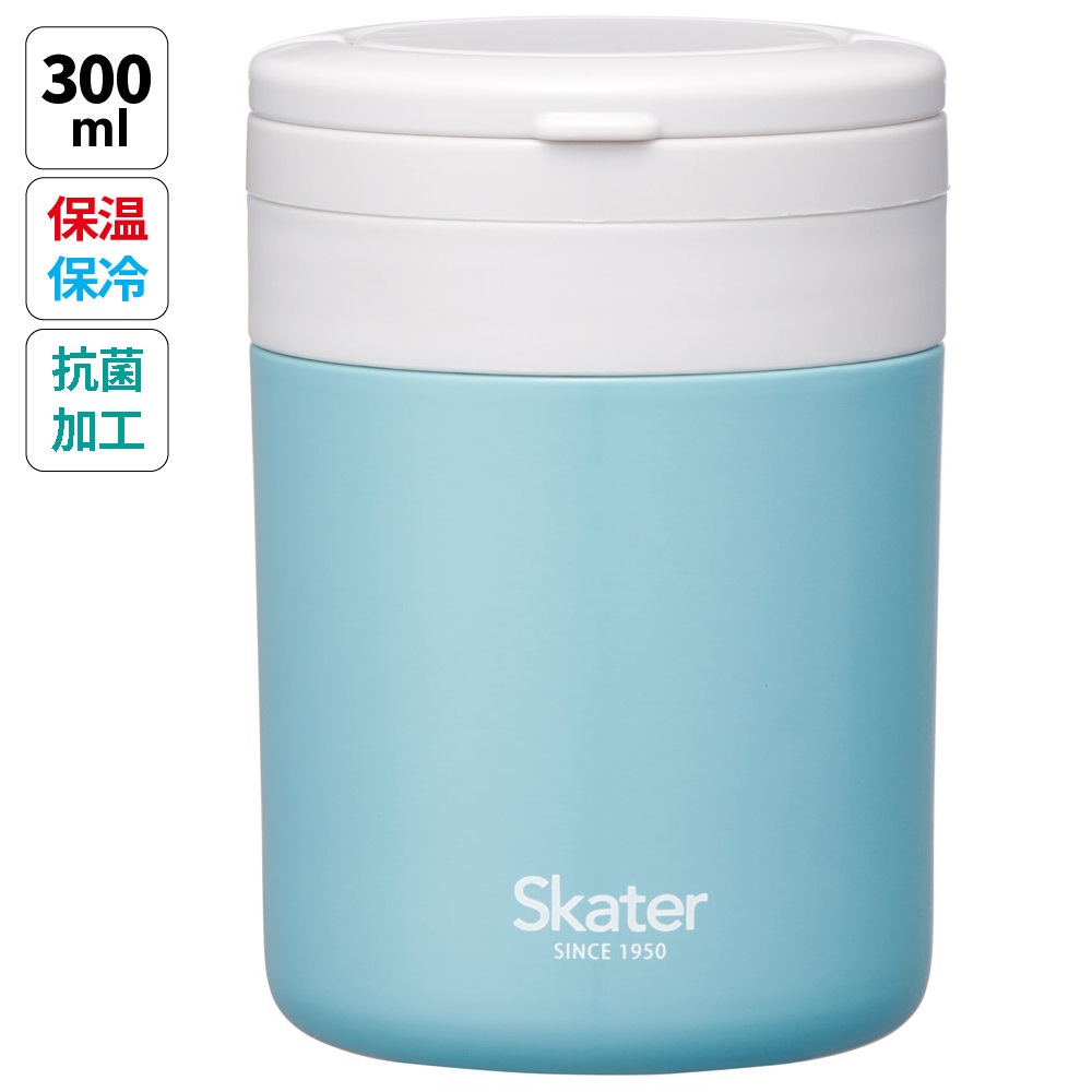 【送料無料】折りたたみ ハンドル付き 保温 保冷 デリカポット スープジャー 300ml お弁当 ランチ スケーター skater LJFO3AG フィールカラー レイクグリーン