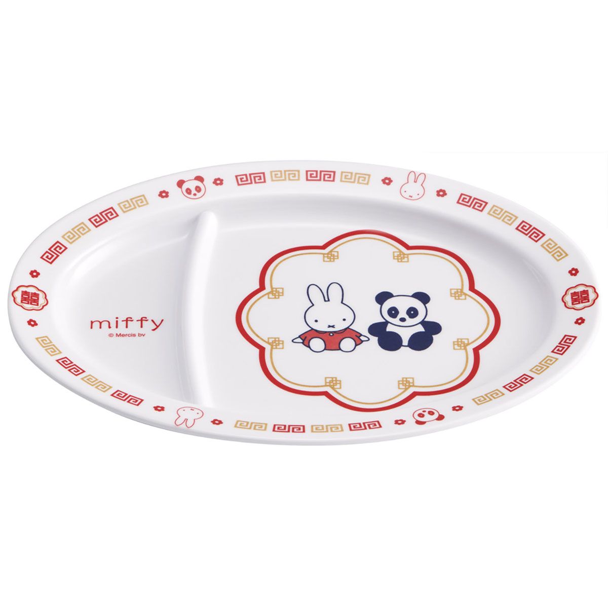 スケーター メラミン製 ギョーザ皿 餃子 皿 さら 中華 お家 おうち ご飯 食器 かわいい skater MCH3 ミッフィー Miffy うさこちゃん 女の子 女性【チャイナ グッズ メラミン 食洗機可】