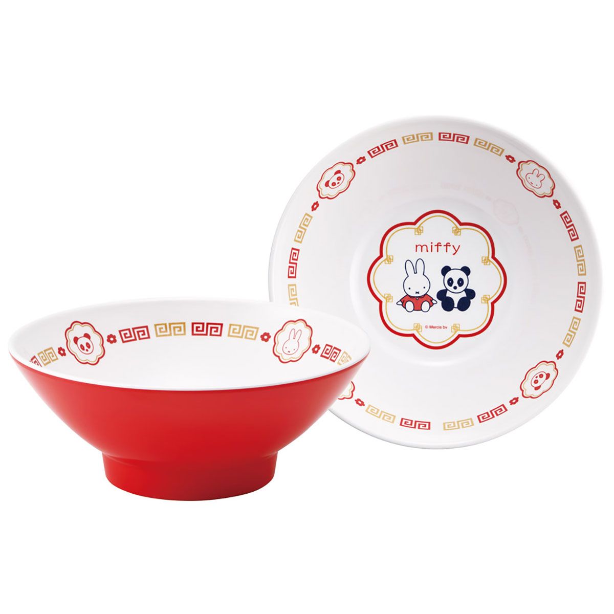 スケーター メラミン製 ラーメン 鉢 らーめん 丼 中華 お家 おうち ご飯 食器 かわいい skater MCH8 ミッフィー Miffy うさこちゃん 女の子 女性【チャイナ グッズ メラミン 食洗機可】