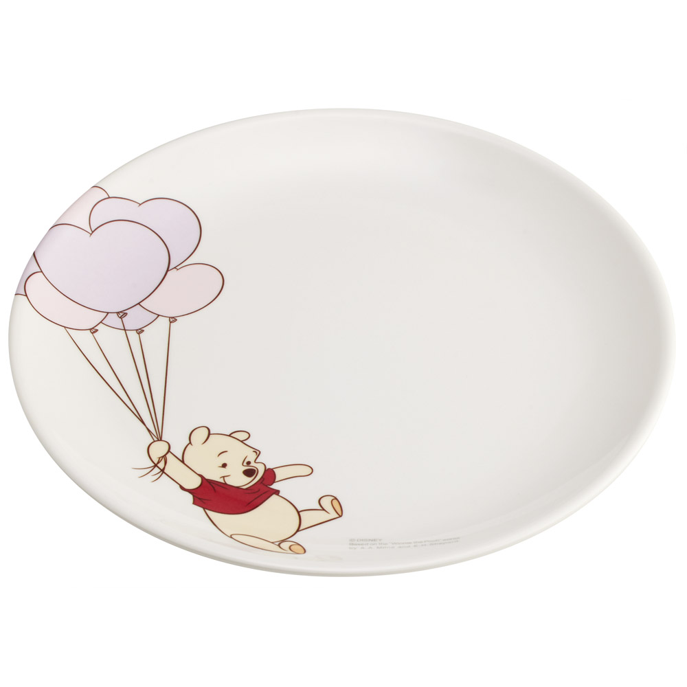 スケーター 皿 メラミン パン皿 丸型 19cm お皿 食器 丸皿 おしゃれ 割れにくい キャラクター skater MPL19 くまのプーさん HUG&HEART POOH【丸 食パン パン かわいい プレート おさら プレゼント】