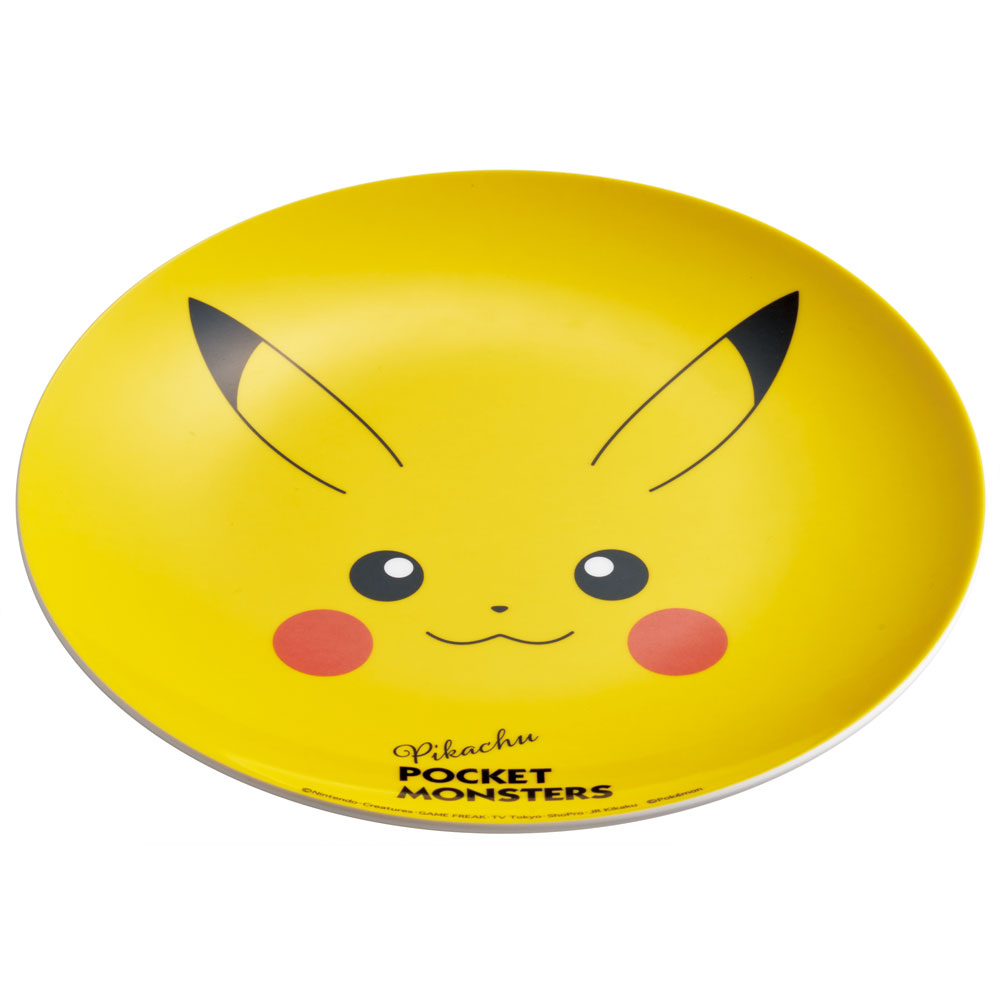 薄肉メラミン製プレート 直径20cm ピカチュウフェイス２３／MPL20P_4973307639272