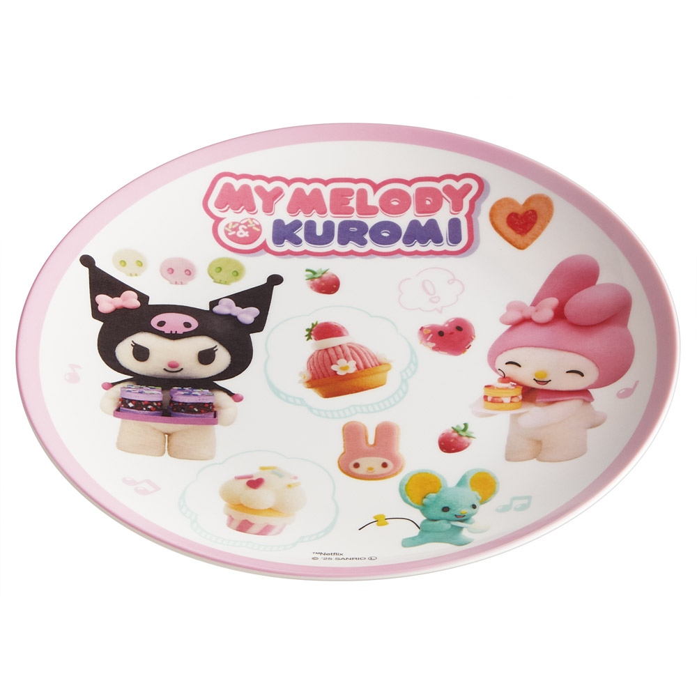 スケーター メラミン 皿 プレート お皿 さら おしゃれ キャラクター 朝食 トースト 来客用 skater MPL20P マイメロディ クロミ メロクロ Netflix ネトフリ【取り皿 柄 お菓子 サラダ プレゼント 洋食器 洋風 丸型】