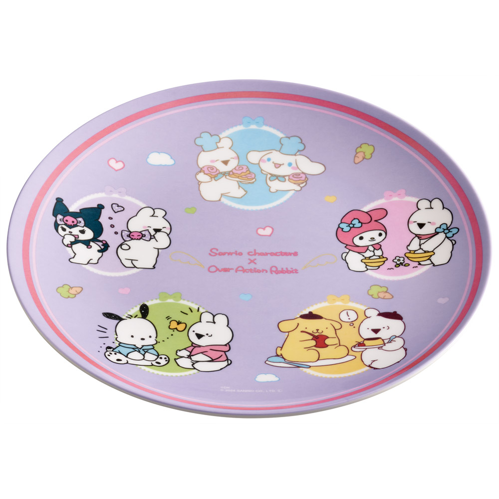 メラミン プレート お皿 皿 さら おしゃれ キャラクター 朝食 トースト 来客用 skater スケーター MPL20P サンリオオールスターズ すこぶる動くウサギ【取り皿 柄 お菓子 サラダ プレゼント 洋食器 洋風 丸型】