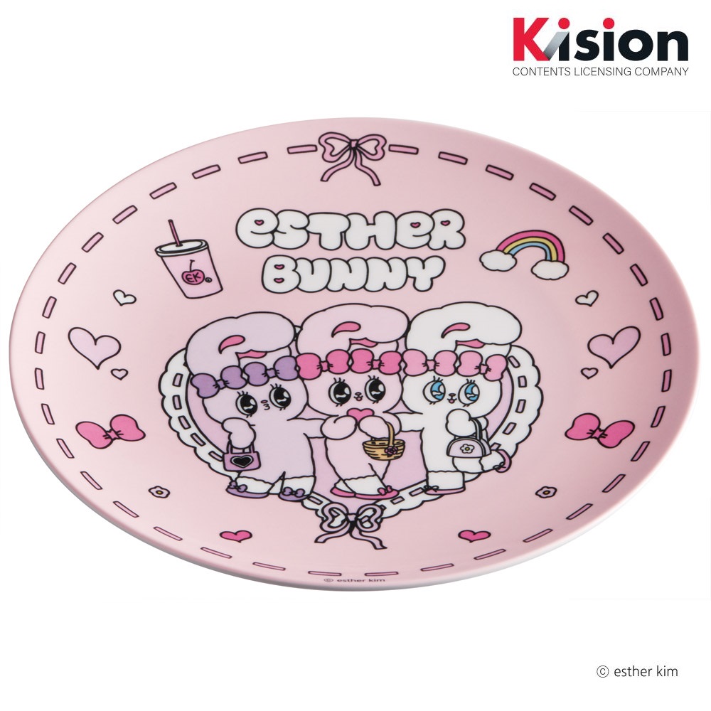 スケーター メラミン 皿 プレート お皿 さら おしゃれ キャラクター 朝食 トースト 来客用 skater MPL20P エスターバニー グッズ estherbunny うさぎ 韓国【取り皿 柄 お菓子 サラダ プレゼント 洋食器 洋風 丸型】