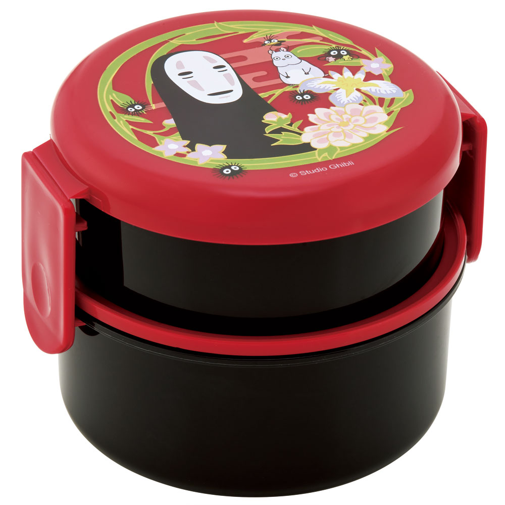 抗菌丸型ランチボックス 2段/500ml カオナシ（えんじ）／ONWR1AG_4973307645174