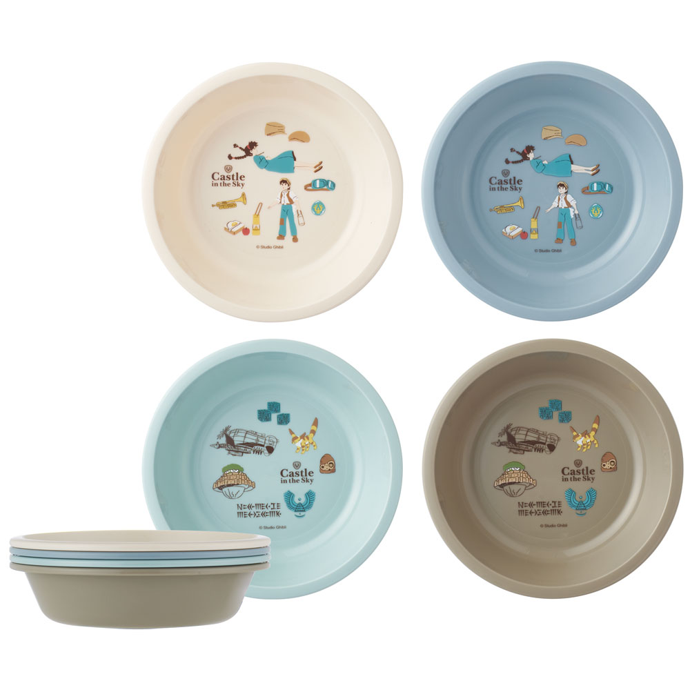 ボウル 4P セット 皿 食器 ボール キャラクター かわいい P6P スケーター skater 天空の城 ラピュタ スタジオジブリ 女性 レディース【運動会 行楽 ピクニック お花見 パーティ アウトドア お出かけ】