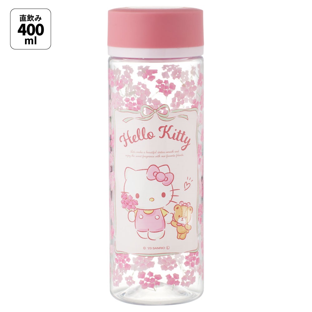 シンプルデザインブローボトル 400ml ハローキティ フラワーリース／PDC4_4973307655975