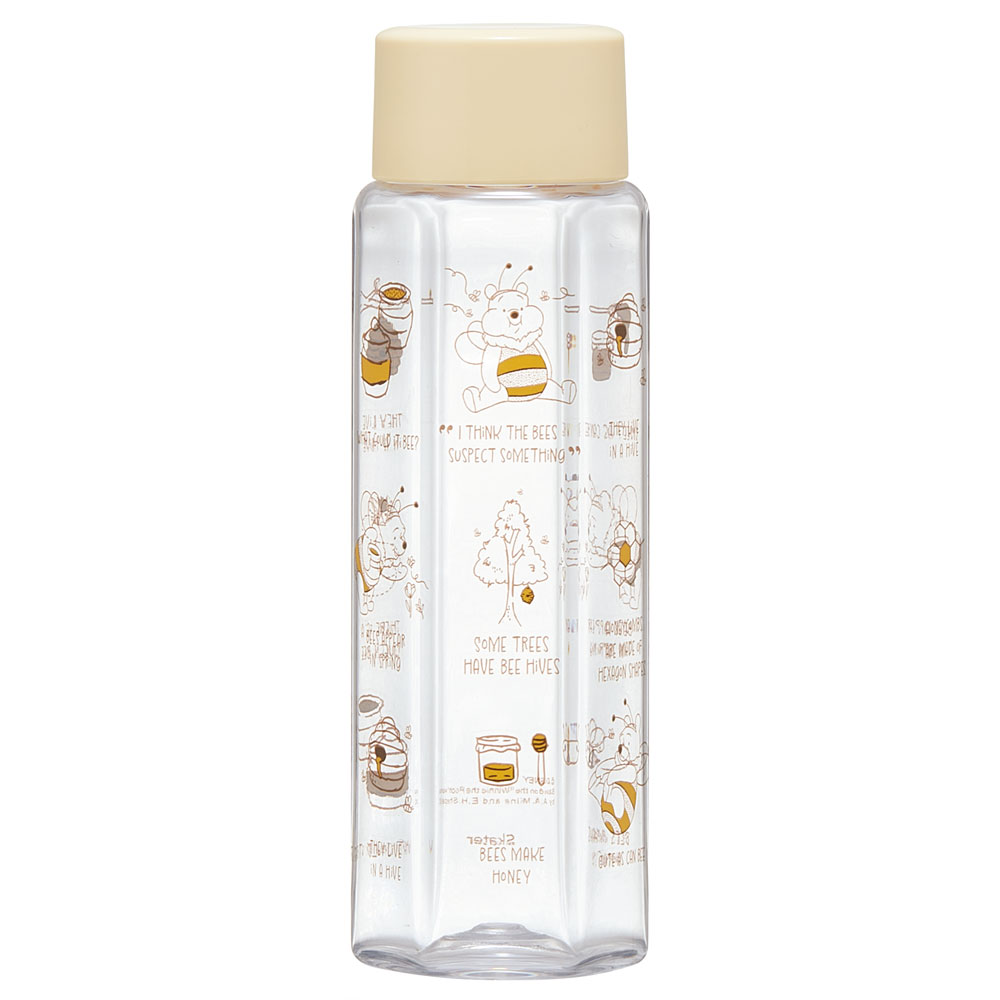 六角形 水筒 プラスチック 250ml ブロー ボトル 大人 キッズ 子供 直飲み 透明 スケーター skater PDH3 くまのプーさん プーさん Pooh 女性 レディース