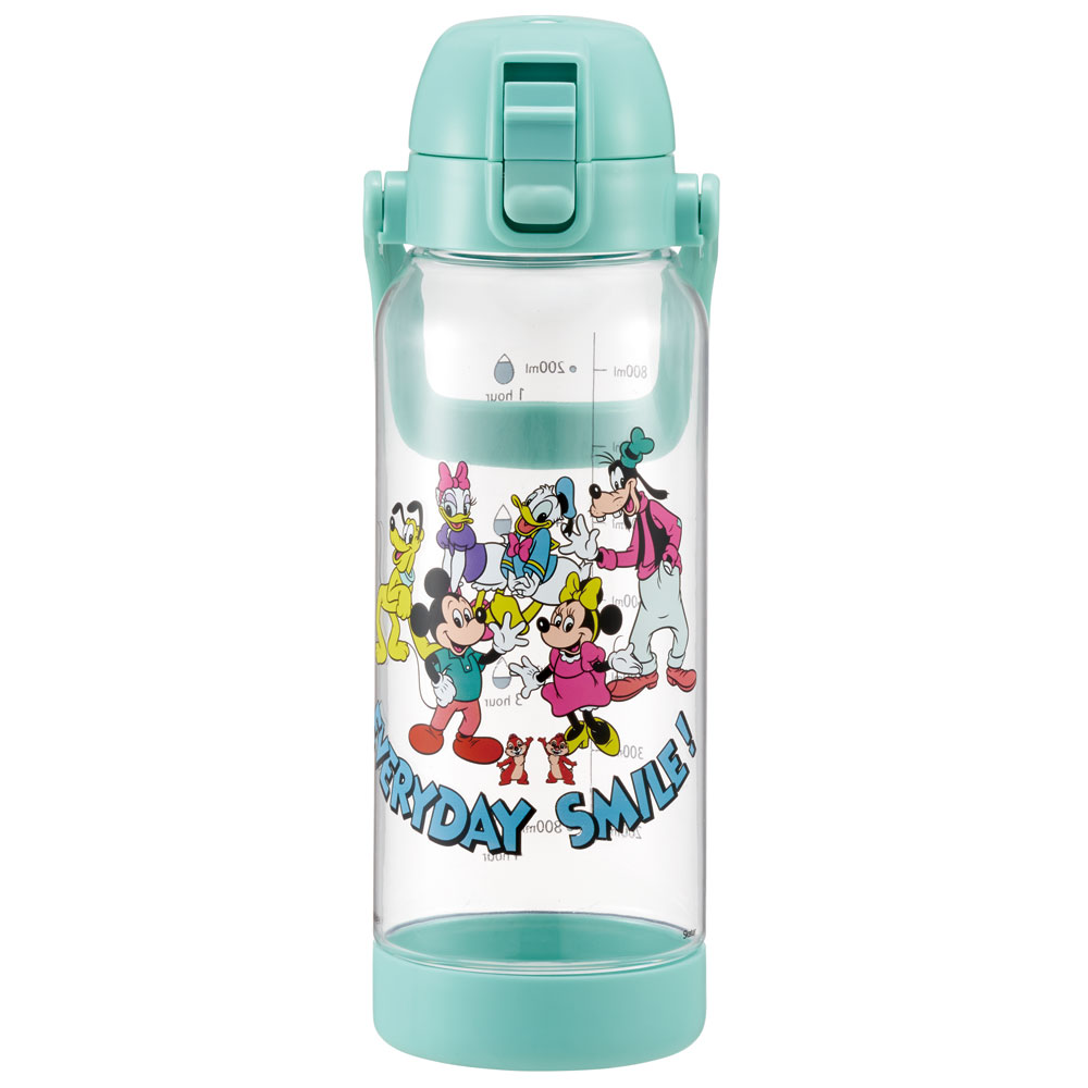 ドリンク マーカー ボトル 1000ml 1L 水筒 直飲み 水分補給 メモリ付き 透明 スケーター skater PDMK10 ミッキーマウス ミッキー Mickey 男の子 女の子