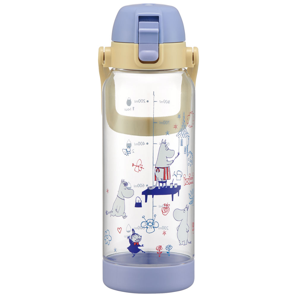 【送料無料】ドリンク マーカー ボトル 1000ml 1L 水筒 直飲み 水分補給 メモリ付き 透明 スケーター skater PDMK10 ムーミン Moomin リトルミイ 女性 レディース