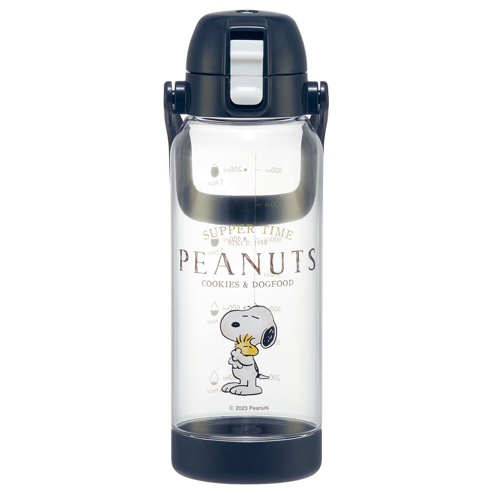 ドリンク マーカー ボトル 1000ml 1L 水筒 直飲み 水分補給 メモリ付き 透明 スケーター skater PDMK10 スヌーピー SNOOPY ピーナッツ 女性 レディース