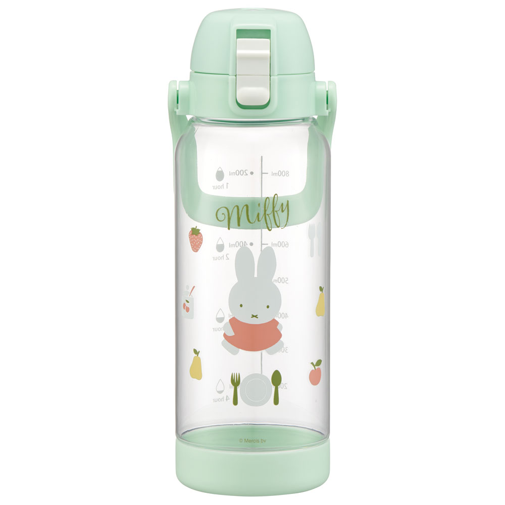 【送料無料】ドリンク マーカー ボトル 1000ml 1L 水筒 直飲み 水分補給 メモリ付き 透明 スケーター skater PDMK10 ミッフィー Miffy うさこちゃん 女の子 女性