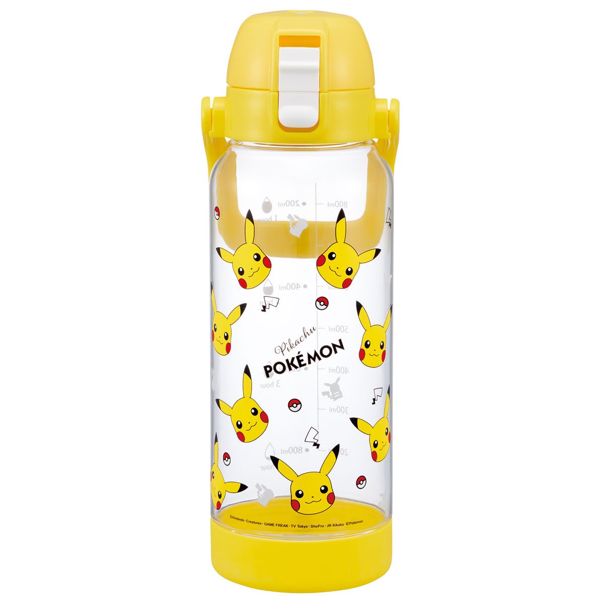 スケーター ドリンク マーカー ボトル 1L タイムマーカー 付き 目盛り 水筒 キャラクター skater PDMK10 ポケットモンスター ポケモン ピカチュウ フェイス 25【タイムマーカーウォーターボトル ウォーターボトル マグ】