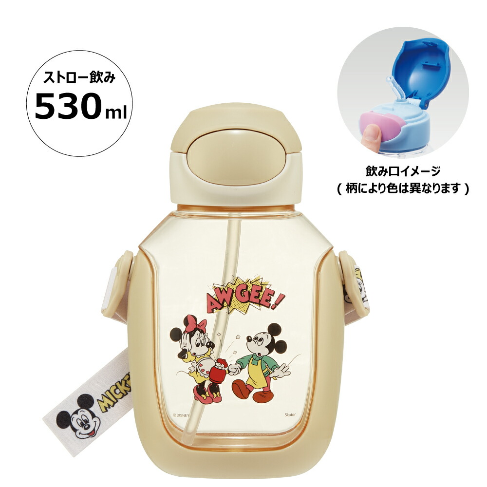 【送料無料】ワンプッシュストローボトル 530ml ミッキー＆フレンズ／PDSH6DX_4973307633386