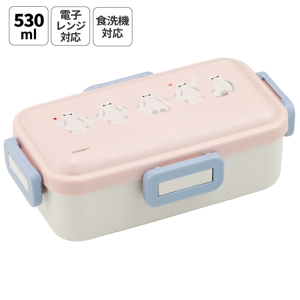 おかずがつぶれにくい ふわっと弁当箱 1段/530ml ベイマックス SWEET／PFLB6_4973307716126
