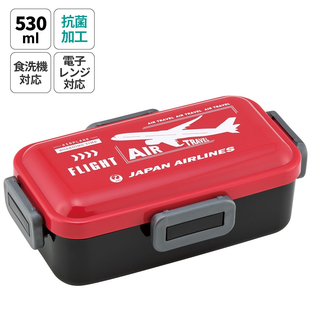 おかずがつぶれにくい 抗菌ふわっと弁当箱 1段/530ml ＪＡＬ／PFLB6AG_4973307669132