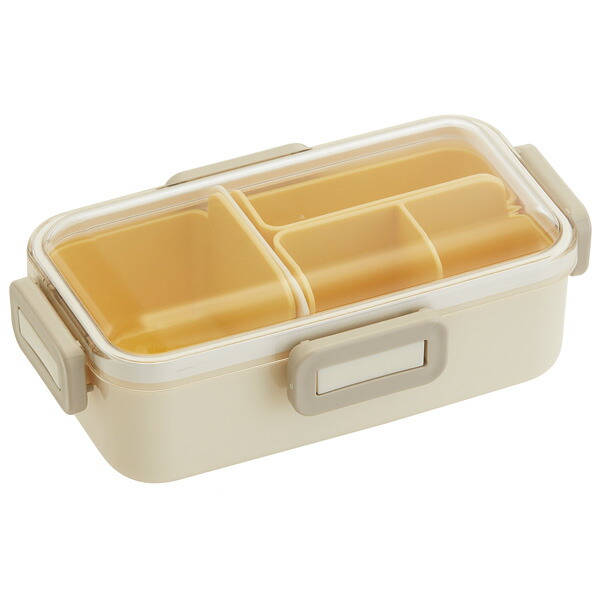 おかずがつぶれにくい ふわっと弁当箱(中子仕切付) 1段/530ml ベーシック／PFLB6S_4973307522383