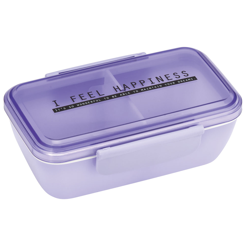 弁当箱 大人 一段 仕切り 食洗機 レンジ 対応 抗菌 日本製 容量 530ml スケーター skater PFTY5AG シースルーカラー ペールラベンダー 紫 むらさき