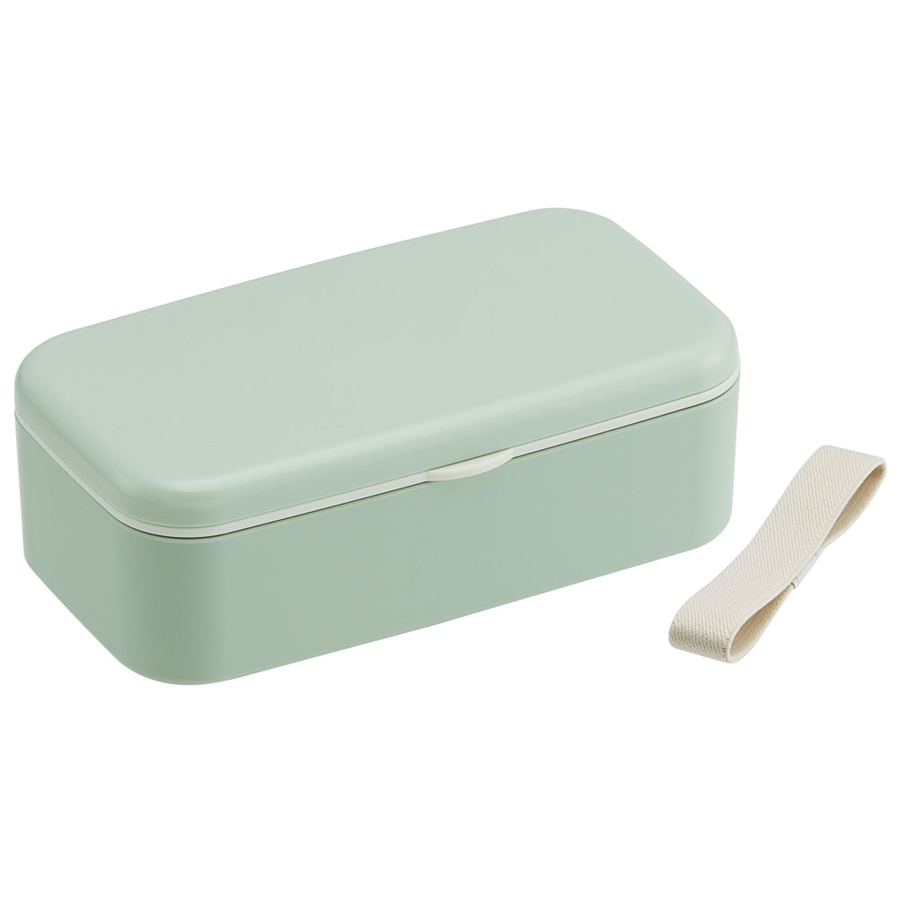 箸付き 弁当箱 600ml 1段 ランチボックス お弁当 16.5cm 大人 子供 バイオマス スケーター skater PLB6HB セピア カラー グリーン 緑 みどり