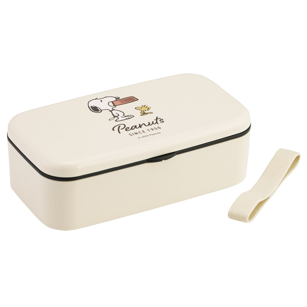 箸付き 弁当箱 600ml 1段 ランチボックス お弁当 16.5cm 大人 子供 バイオマス スケーター skater PLB6HB スヌーピー SNOOPY ピーナッツ 女性 レディース