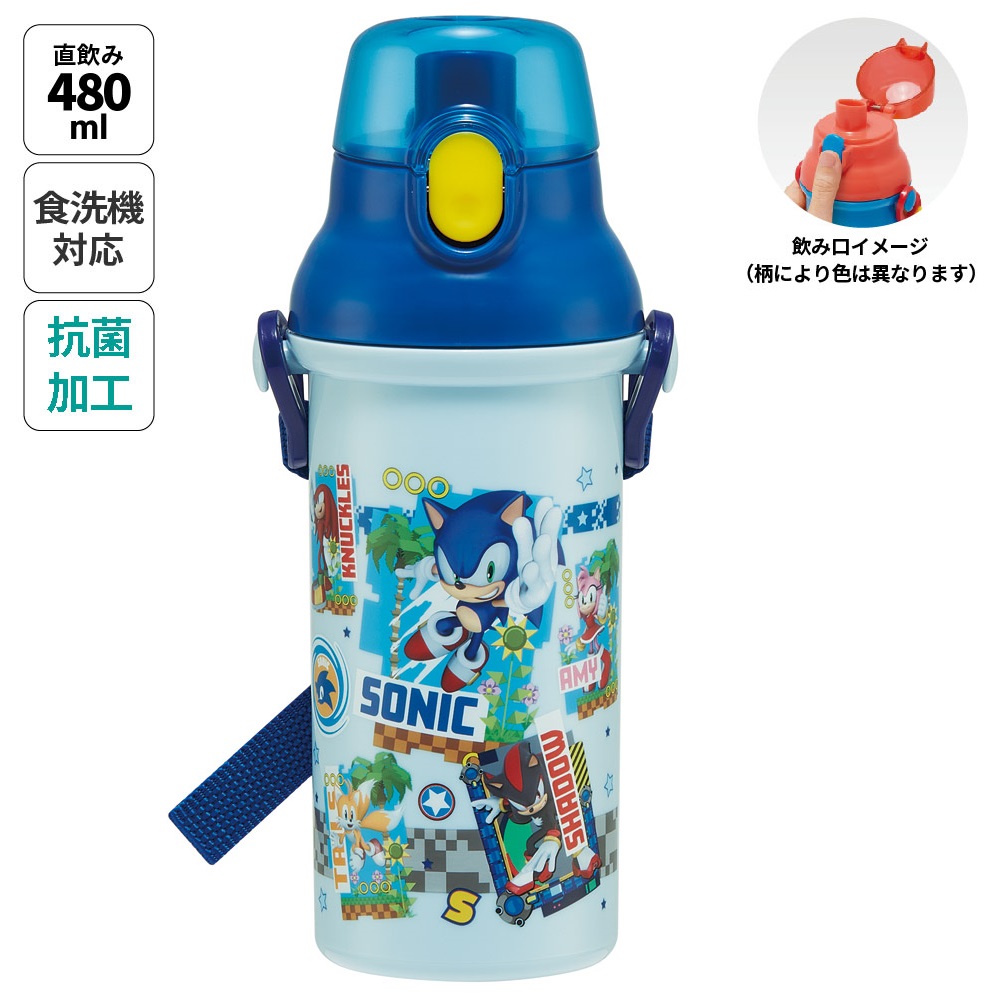 子供用 直飲み プラスチック 水筒 480ml ソニック／PSB5SANAG_4973307682926