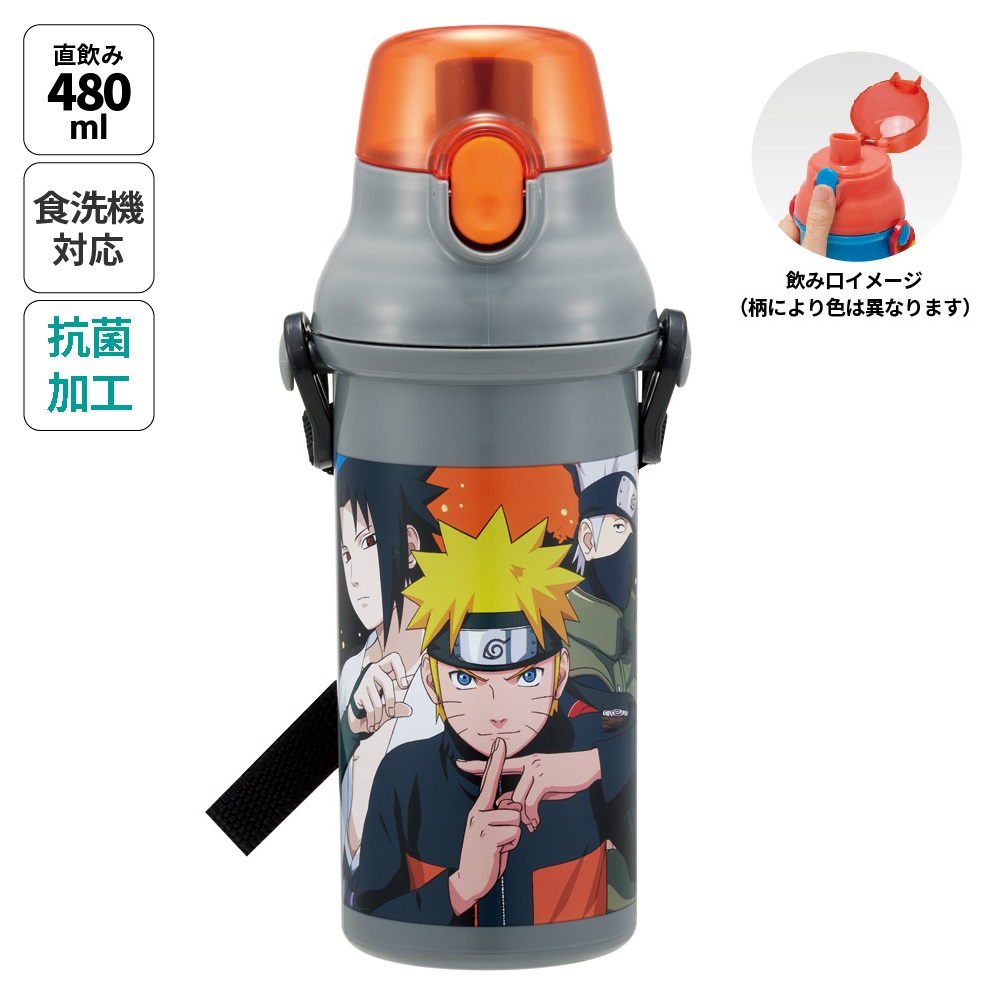 子供用 直飲み プラスチック 水筒 480ml ＮＡＲＵＴＯ／PSB5SANAG_4973307690488