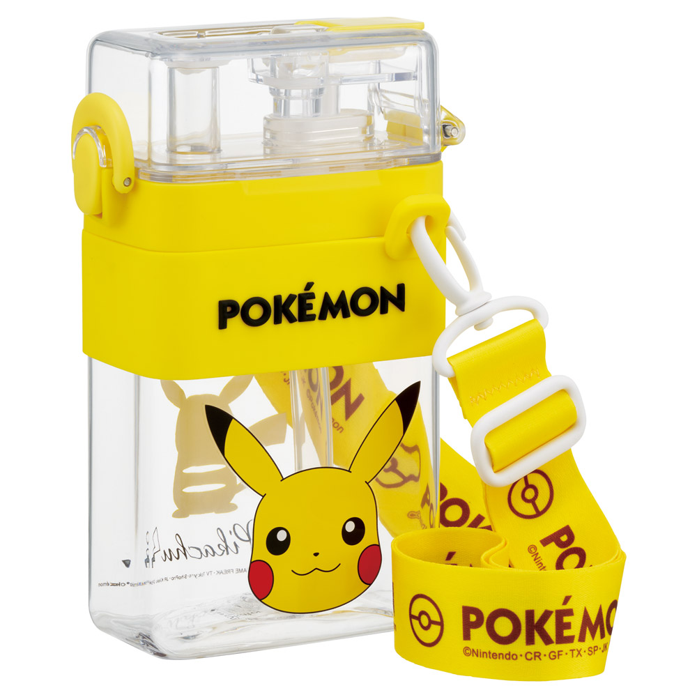 スクエア 2WAY ボトル 水筒 ストロー 直飲み 600ml 子供 キッズ キャラクター スケーター skater PSQW6 ポケットモンスター ポケモン ピカチュウ 男の子