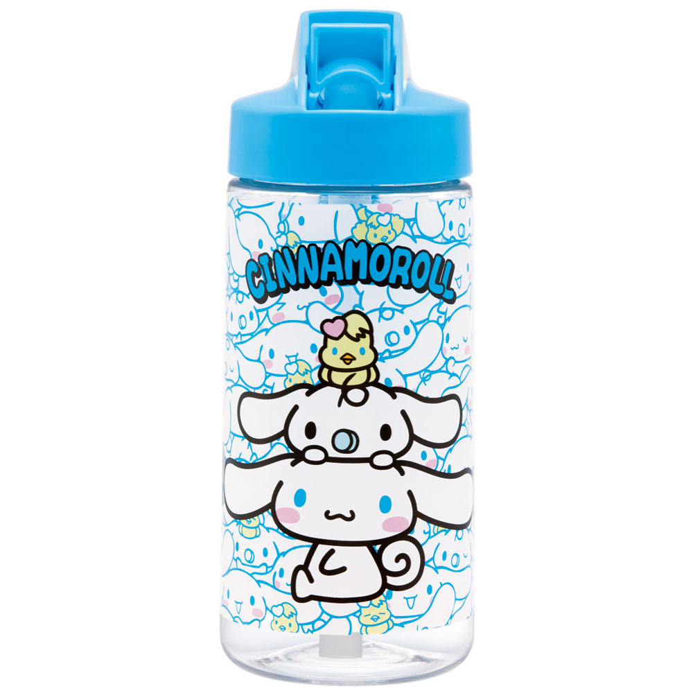 ストロー ボトル 水筒 500ml スパウト型 プラスチック クリア キッズ 子供 スケーター skater PSTB5 シナモロール シナモン サンリオ 女の子 女子