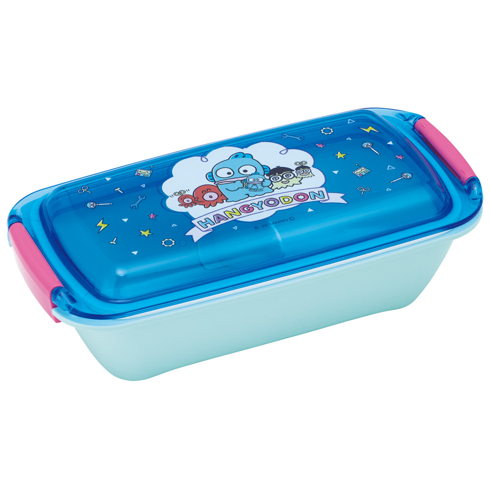 スケーター 洗いやすい弁当箱 パッキン溝の幅が広い ふわっと お弁当箱 530ml 1段 弁当 skater PTLB6B はんぎょどん ハンギョドン 男の子 女の子【子供 大人 バイオマス ランチボックス レンジ 食洗機 対応】