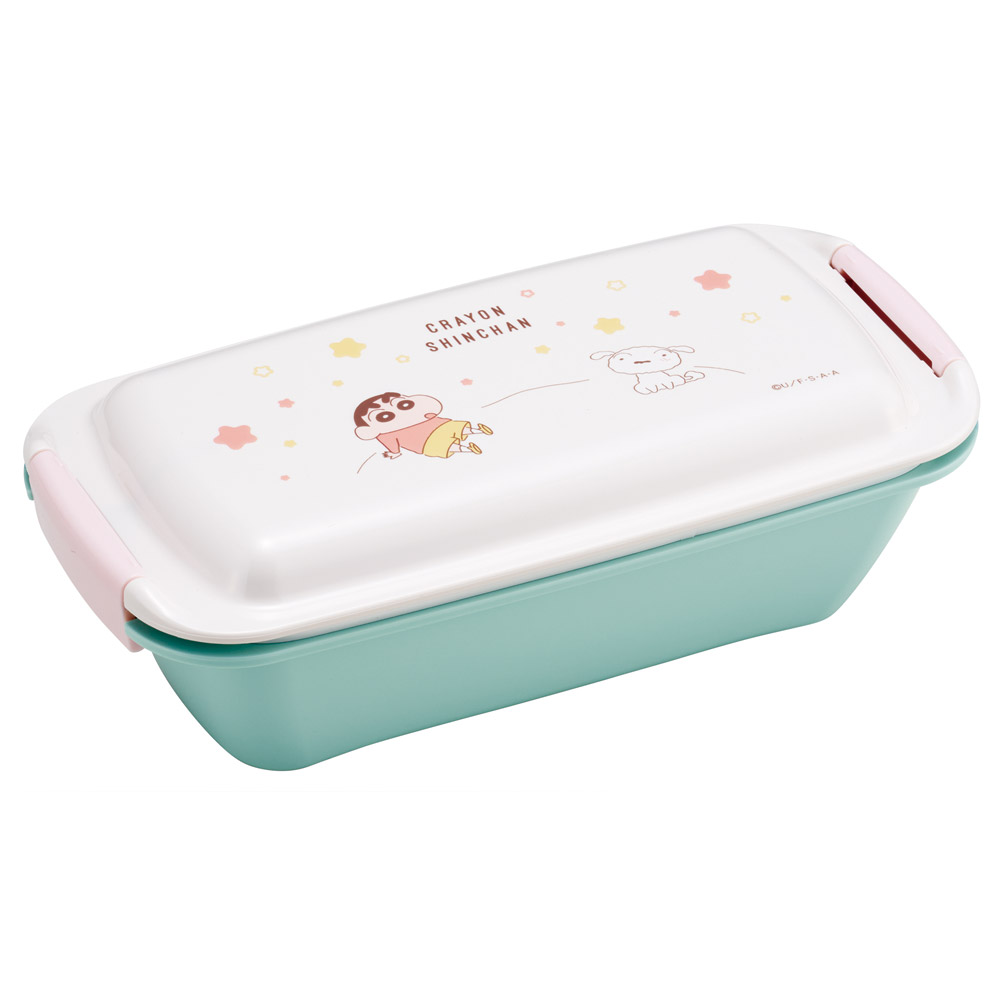 洗いやすい弁当箱 パッキン溝の幅が広い ふわっと お弁当箱 530ml 1段 弁当 子供 大人 スケーター skater PTLB6B クレヨンしんちゃん クレしん 男の子 女の子【バイオマス ランチボックス 電子レンジ 食洗機 対応】