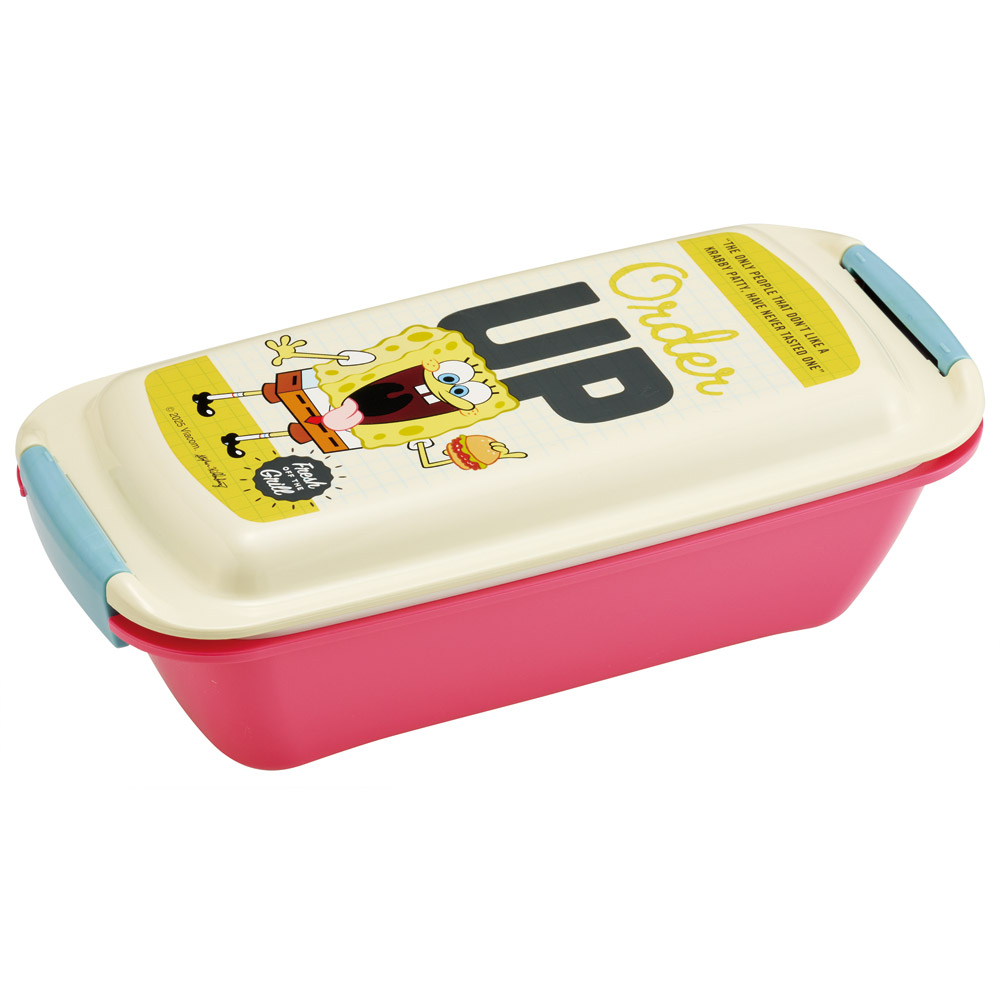 スケーター 洗いやすい弁当箱 パッキン溝の幅が広い ふわっと お弁当箱 530ml 1段 弁当 skater PTLB6B スポンジ・ボブ グッズ キャラクター SpongeBob【子供 大人 バイオマス ランチボックス レンジ 食洗機 対応】