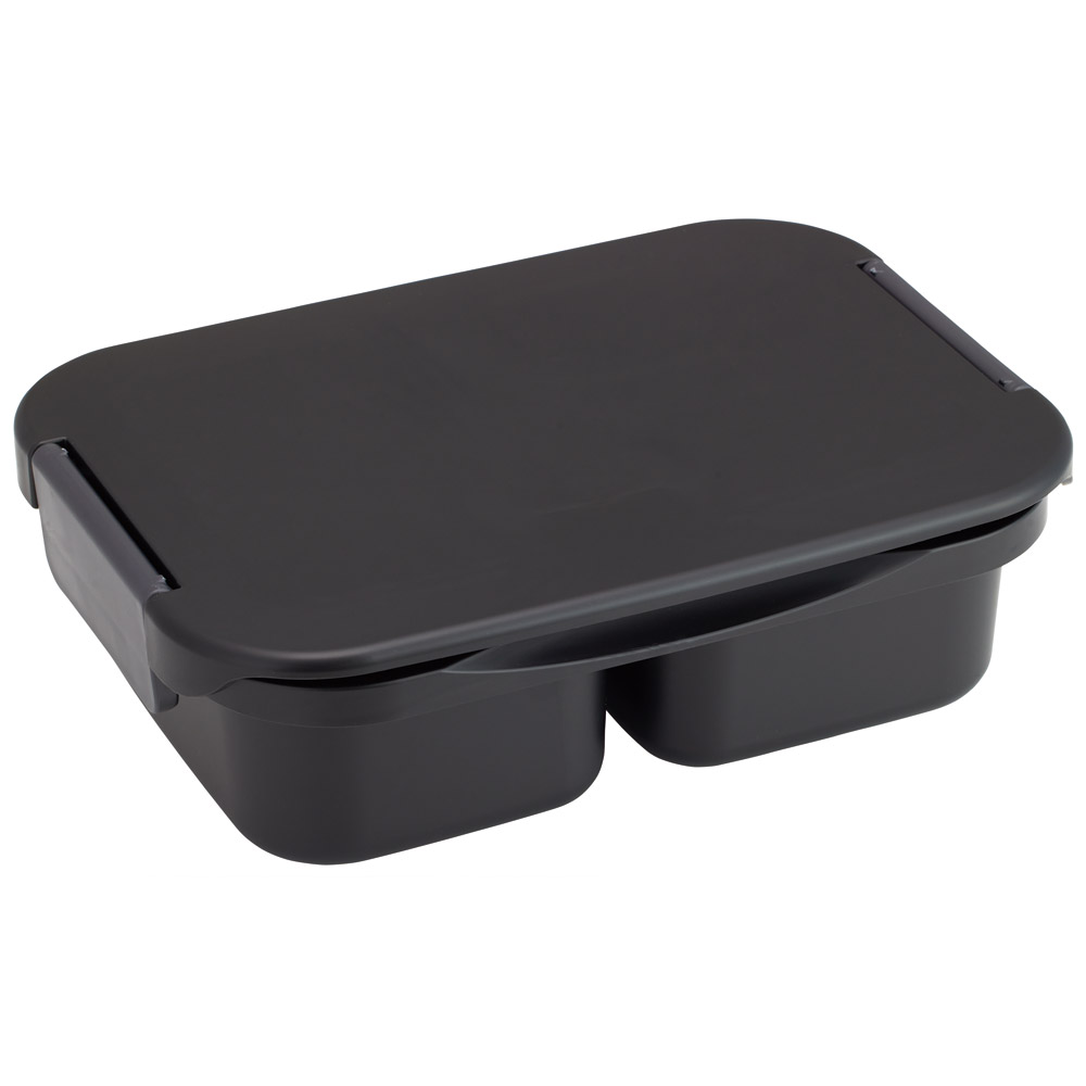 抗菌 セパレート型 弁当箱 900ml タイト ランチボックス 1段 一体型仕切り スケーター skater PTLBS9AG アッシュカラー アッシュブラック【お弁当 一段 大人 子供 レンジ 食洗機 対応】